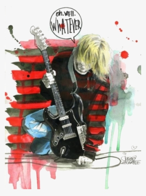 Watercolor Art By Lora-zombie - Kurt Cobain