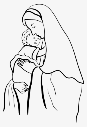 Mother Mary With Child Jesus - Maria And Jesus Vector