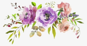 Report Abuse - Spring Purple Watercolor Flowers