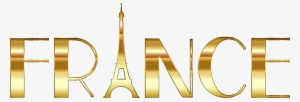 Eiffel Tower Word French Language Typography - Clipart France As A Word