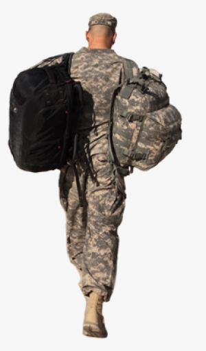 Soldier With His Back Turned - Military Soldier With Back Turned