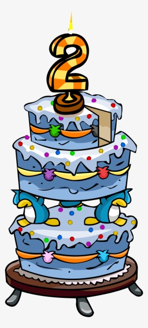 2nd Anniversary Party Cake - 2nd Birthday Cake Png