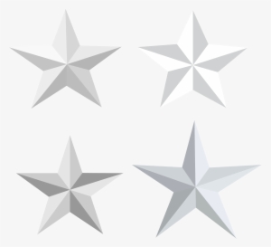 White Star Vector Set Done In - 5 Point Christmas Star 60cm, White