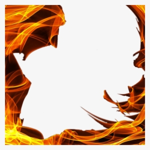 Square Fire Frame - Transparent Background Fire Frame