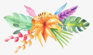 Tropical Watercolor Png - Tropical Flower Watercolor Png