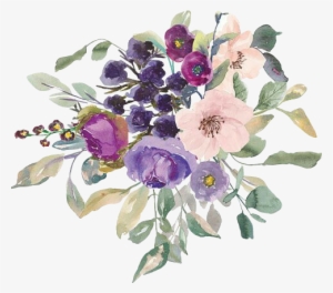 Flowers Watercolor Flowers Flowerlover Flores Springflo - Purple Watercolor Flowers Png