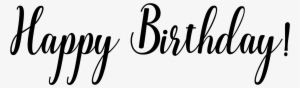 Watercolor Fonts - Happy Birthday Word Transparent