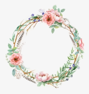 Watercolor Logo, Watercolor Cards, Floral Watercolor, - Acuarela Corona De Flores