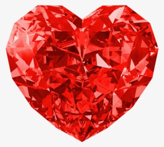 Diamond Isolated Transparent Transparent D - Red Heart Diamond Png
