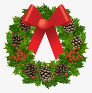 Transparent Christmas Wreath Clipart Picture - Christmas Wreath Clipart Png