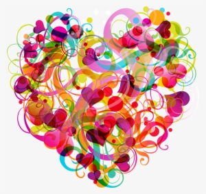 Abstract Clipart Abstract Heart - Colorful Heart Png