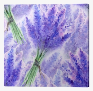 Watercolor Lavender Flower Floral Bouquet Seamless - Watercolor Painting