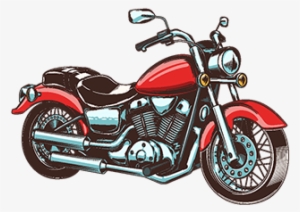 Hand-drawn Vintage Motorcycle - Motorrad Gezeichnet