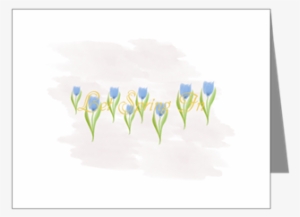 Tulips Spring Watercolor Note Cards - Envelope