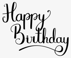 Happy Birthday Calligraphy Png Transparent Image - Calligraphy