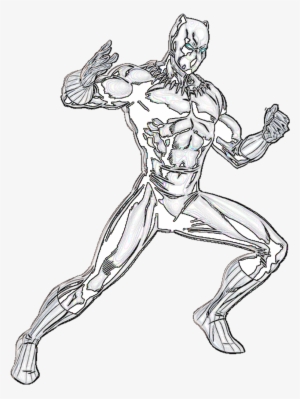 Black Panther Drawing At Getdrawings - Black Panther Line Art