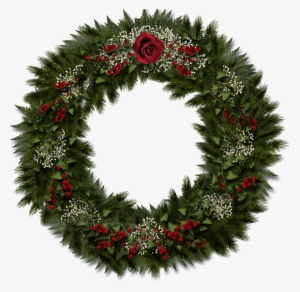 Christmas Door Decoration - Real Christmas Wreath Png