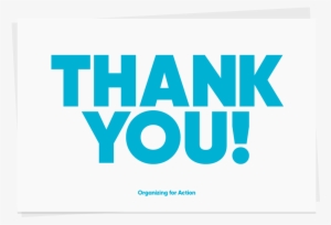 Thank You Placards - Organizing For Action