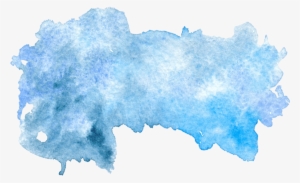 Clip Art Freeuse Blue Paper Watercolor Painting Transprent - Blue Watercolor Stain Png
