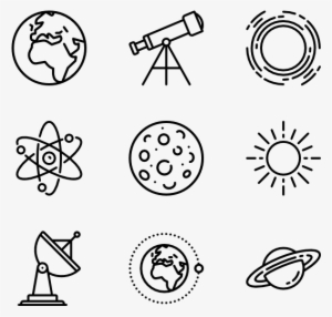 Space Set - Icon Vector Apple Fruit