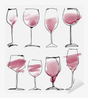 Wine Glass Set - Watercolor Wine