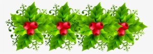 Free Clipart Christmas Holly Merry Christmas And Happy - Christmas Holly Garland Clipart
