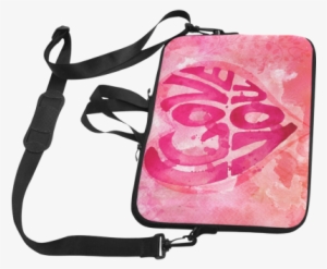 I Love You Watercolor Laptop Handbags 17"