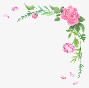 This Graphics Is Fresh Spring Flower Border Transparent - Shabby Chic Template