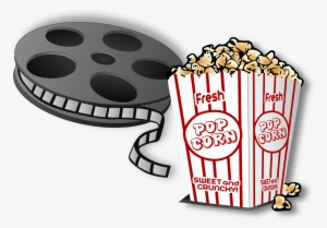 Popcorn Vector Movie Reel - Movie And Popcorn Png
