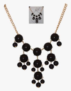 Black Bangles On Gold Necklace Png Stock By Mom-espeace - Ily Couture Navy Bubble Necklace