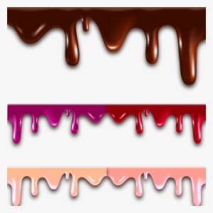 Melted Flowing Chocolate Drips Border, Background, - Derretido Png