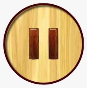 Pause Icon Wood, Pause, Paused, Pause Music Png And - Button Pause Png Wood