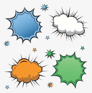 Colorful Comic Label Collection, Comic, Speech, Bubble - Comic Label Png