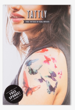 Watercolor Butterflies Set By Stina Persson From Tattly - Tattly Temporary Tattoos - Watercolor Butterflies Set