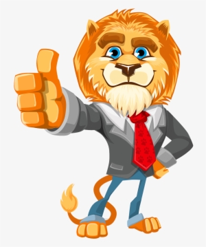 Lion Vector Png Transparent Image - Animal Cartoon Characters Png