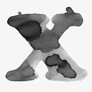 Cooper Watercolor Font - Letter X In Watercolor