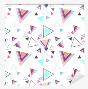 Abstract Watercolor Triangle Seamless Pattern - Photograph