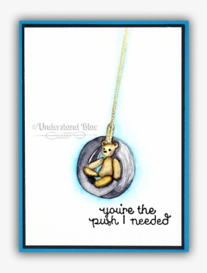 Bear In A Tire Swing No-line Watercolor By Understand - Helga Hufflepuff