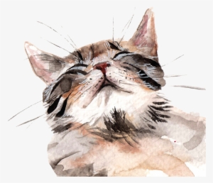 24 Images About Gatos On We Heart It - Watercolours Of Cats