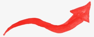16 Red Watercolor Arrow - Arrow Png