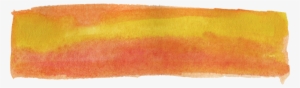 Png File Size - Watercolor Stroke Banner Png Orange