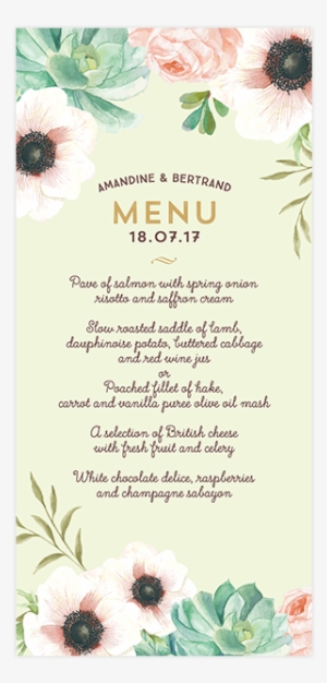 Personalised Botanical Wedding Invitation