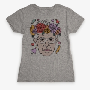 Bernie With Flower Crown Womens T-shirt