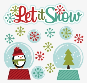 Image Library Library Svg Winter Cut Clip Art Free - Let It Snow Penguin Round Ornament