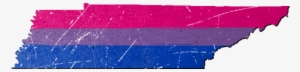 Tennessee Silhouette Bisexual Pride Flag - Tennessee Map Vector