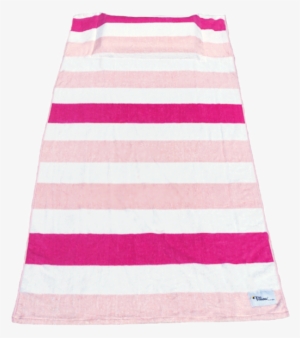 Pink Stripes - Beach Towel Transparent