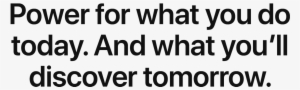 Power For What You Do Today - Parallel