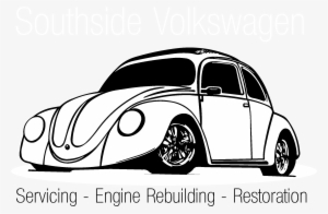 Southside Volkswagen Logo Black And White - Vinilo Decorativo Volkswagen Escarabajo De 1960