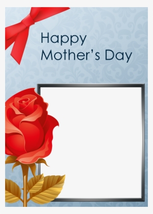 Red Rose Photo Card - Mother's Day Card Frame