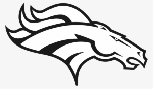 Jpg Free Download Bronco Drawing Black And White - Denver Broncos Logo Black And White